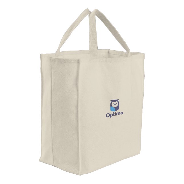 Optima Embroidered Tote (Angled)