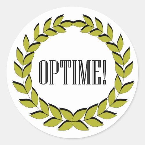 Optime Excellent job Classic Round Sticker