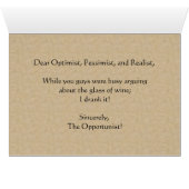 Optimist Pessimist and Realist Surprise (Inside Horizontal (Bottom))