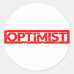 Optimist Stamp Classic Round Sticker