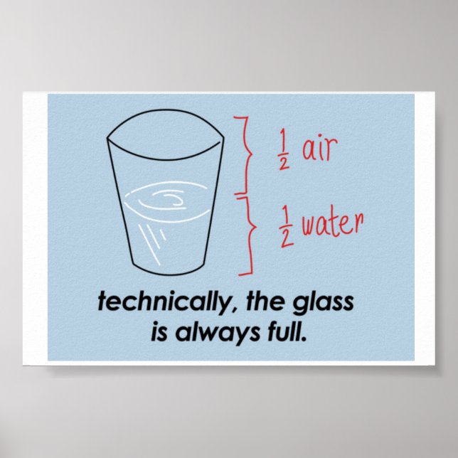 Optimist The Glass is always Full Poster (Front)