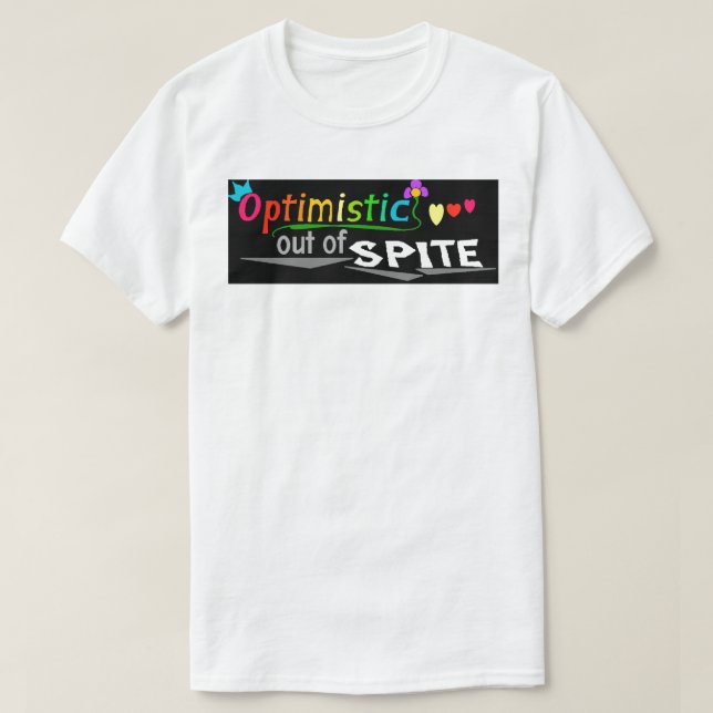 "Optimistic" in color T-Shirt (Design Front)