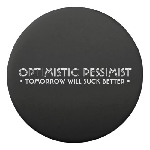 OPTIMISTIC PESSIMIST Funny Eraser