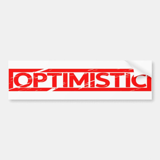 Optimistic Stamp Bumper Sticker (Front)
