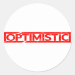 Optimistic Stamp Classic Round Sticker