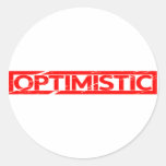 Optimistic Stamp Classic Round Sticker