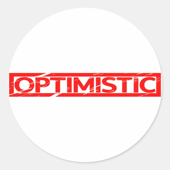 Optimistic Stamp Classic Round Sticker (Front)
