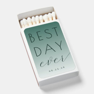 Optimistic Teal Gradient Celebration Matchboxes