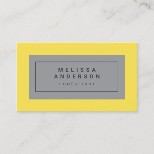 Optimistic Yellow Business Card