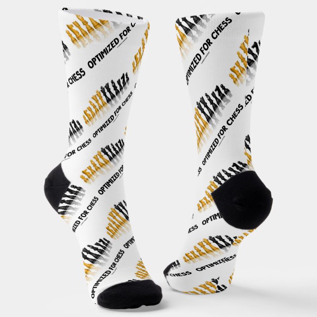 Optimized For Chess Reflective Chess Set Socks (Angled)