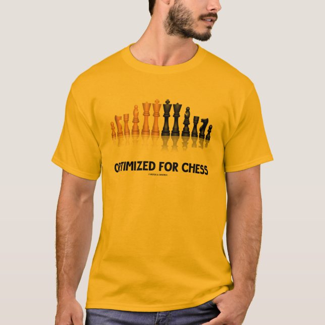 Optimized For Chess Reflective Chess Set T-Shirt (Front)