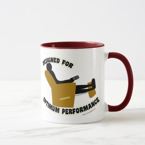 Optimum Performance Cheeky Lazy Slogan Mug