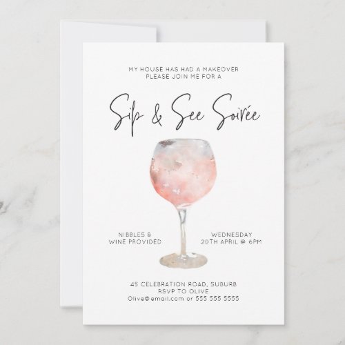 Option 1: Sip &amp; See Soiree  Invitation