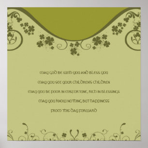 Optional Frame AN OLD IRISH WEDDING Blessing Poster
