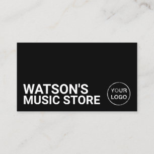 Optional Logo, Music Store  Business Card