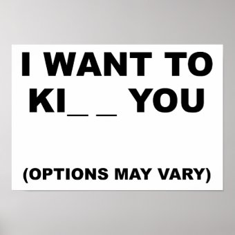 Options May Vary Funny Poster | Zazzle