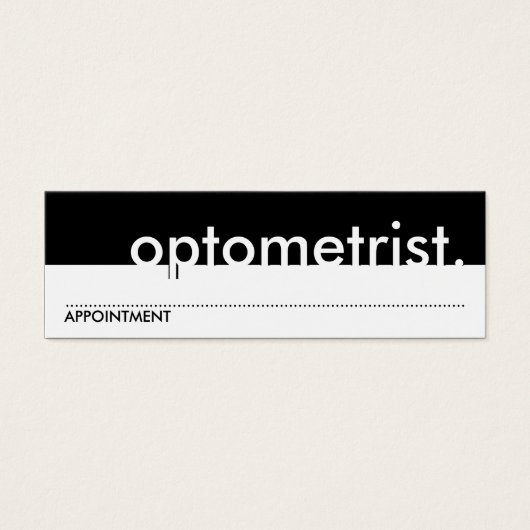 optometrist appointment card (Front)