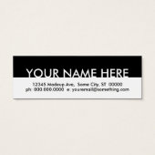 optometrist appointment card (Back)