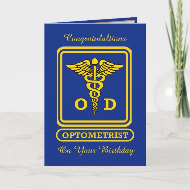 Optometrist Birthday Card (Front)