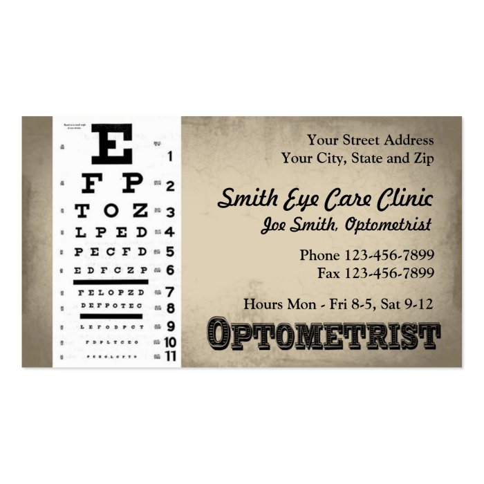 Optometrist Business Card