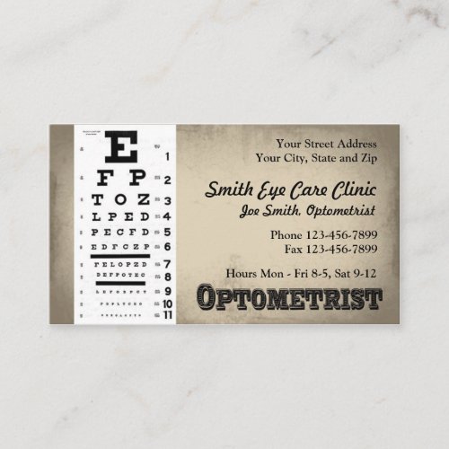 Optometrist Business Card