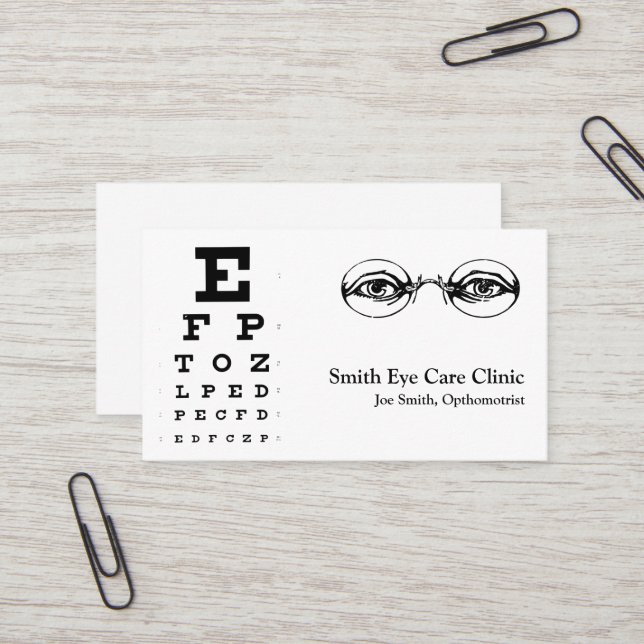 Optometrist Business Card (Front/Back In Situ)