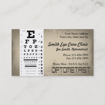 Optometrist Business Card by Business_Creations at Zazzle