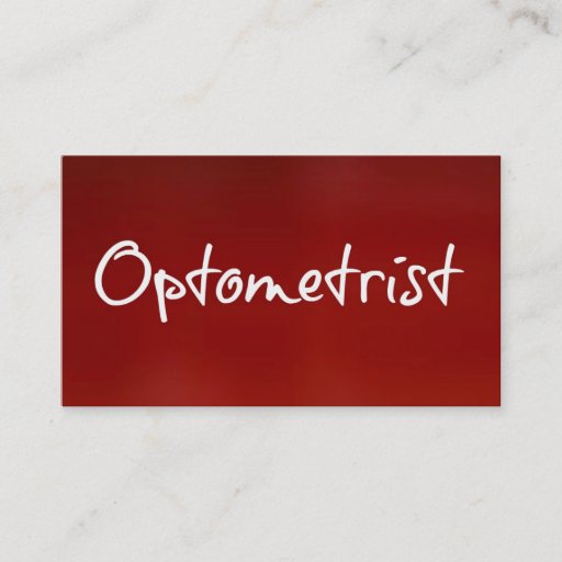 Customizable Optometrist Business Card