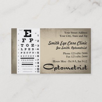 Optometrist Business Card by Business_Creations at Zazzle