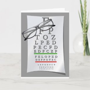 Optometrist Chart Greeting Cards