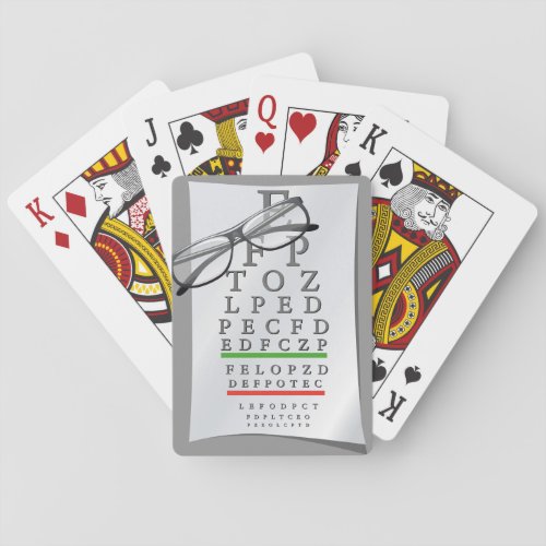 Optometrist Chart Playing Cards