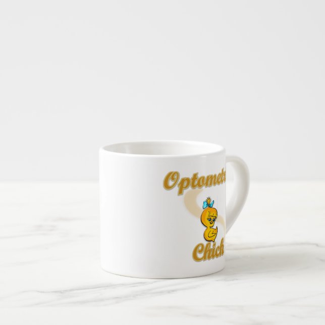 Optometrist Chick Espresso Cup (Front Right)