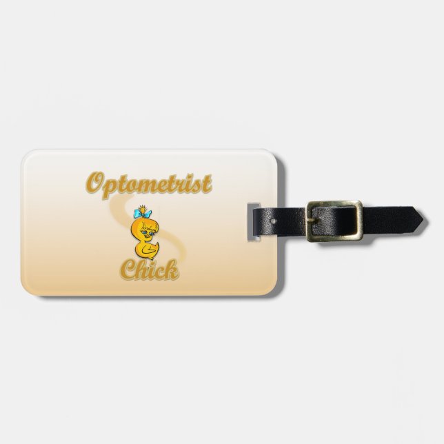 Optometrist Chick Luggage Tag (Front Horizontal)