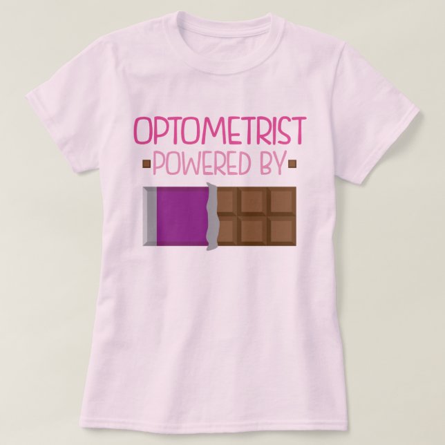 Optometrist Chocolate Gift for Her T-Shirt (Design Front)