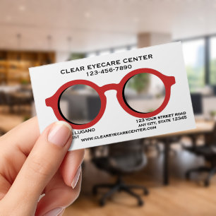 Optometrist Clear Business Cards