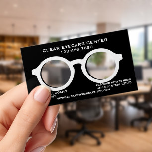 Optometrist Clear Business Cards