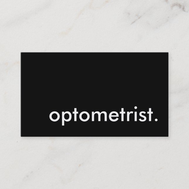 optometrist. (color customizable) business card (Front)