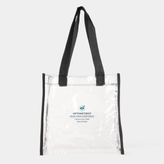 Optometrist Custom Name Since Year Clear Tote Bag (Front)