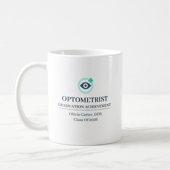 Optometrist Custom Name Since Year Coffee Mug (Left)