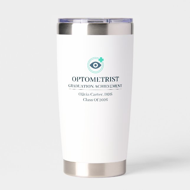 Optometrist Custom Name Since Year Insulated Tumbler (Front)
