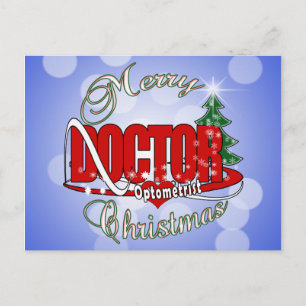 OPTOMETRIST DOCTOR MERRY CHRISTMAS HOLIDAY POSTCARD