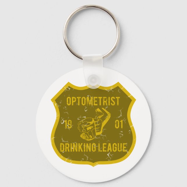 Optometrist Drinking League Keychain (Front)