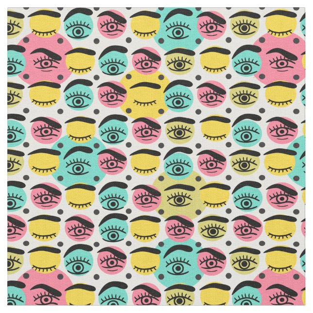 Optometrist Eye Doctor Eye Chart Fabric (Close Up)