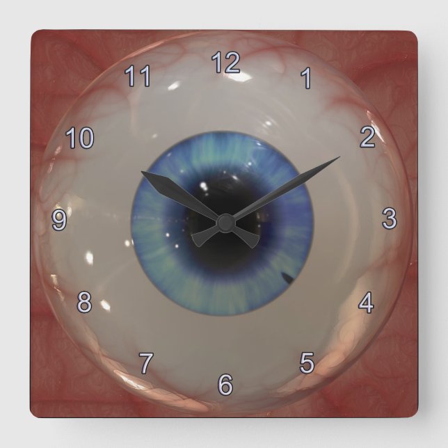 Optometrist Eye Doctor Spooky Fun Blue Eye Clock (Front)