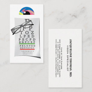 Optometrist   Eye Exam Chart and Glasses Appointment Card