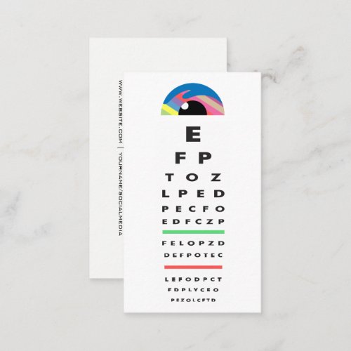 Optometrist  Eye Exam Chart Appointment Card