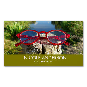 Optometrist Eye Glasses Business Card Magnet