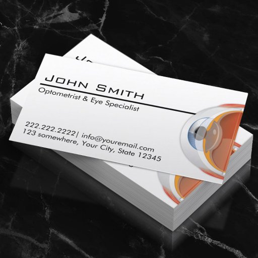 Customizable Optometrist &amp; Eye Specialist Business Card
