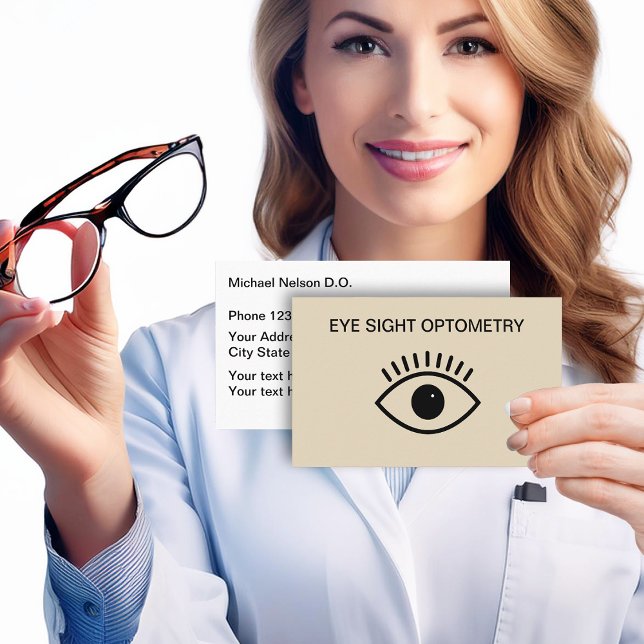 Optometrist Eye symbol Design Business Card (Creator Uploaded)