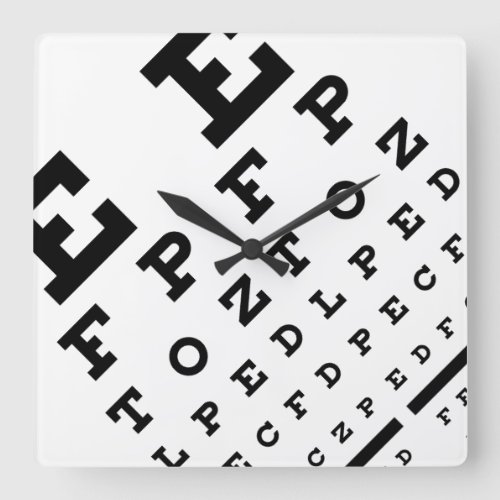 Optometrist Eyechart Clock